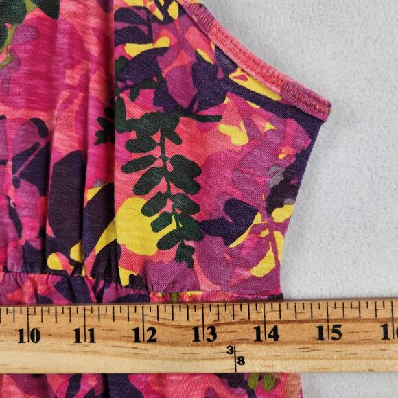 Lucky Brand Babydoll Slip Dress Women M Multicolor Floral Spaghetti Strap - Picture 13 of 15